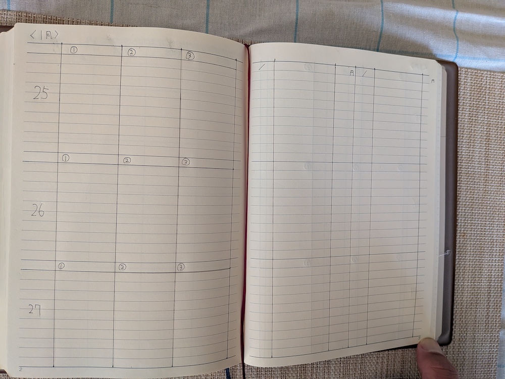 手帳の高橋3年手帳_フリーページ