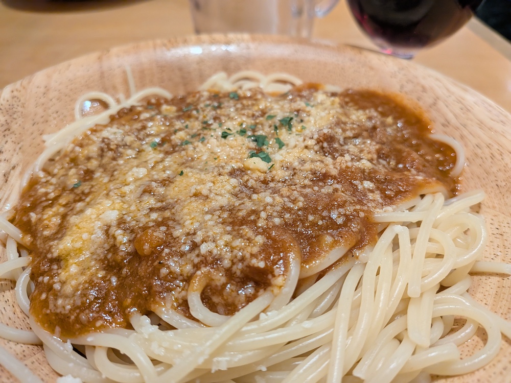 サイゼリヤ「ミートソースボロニア風」