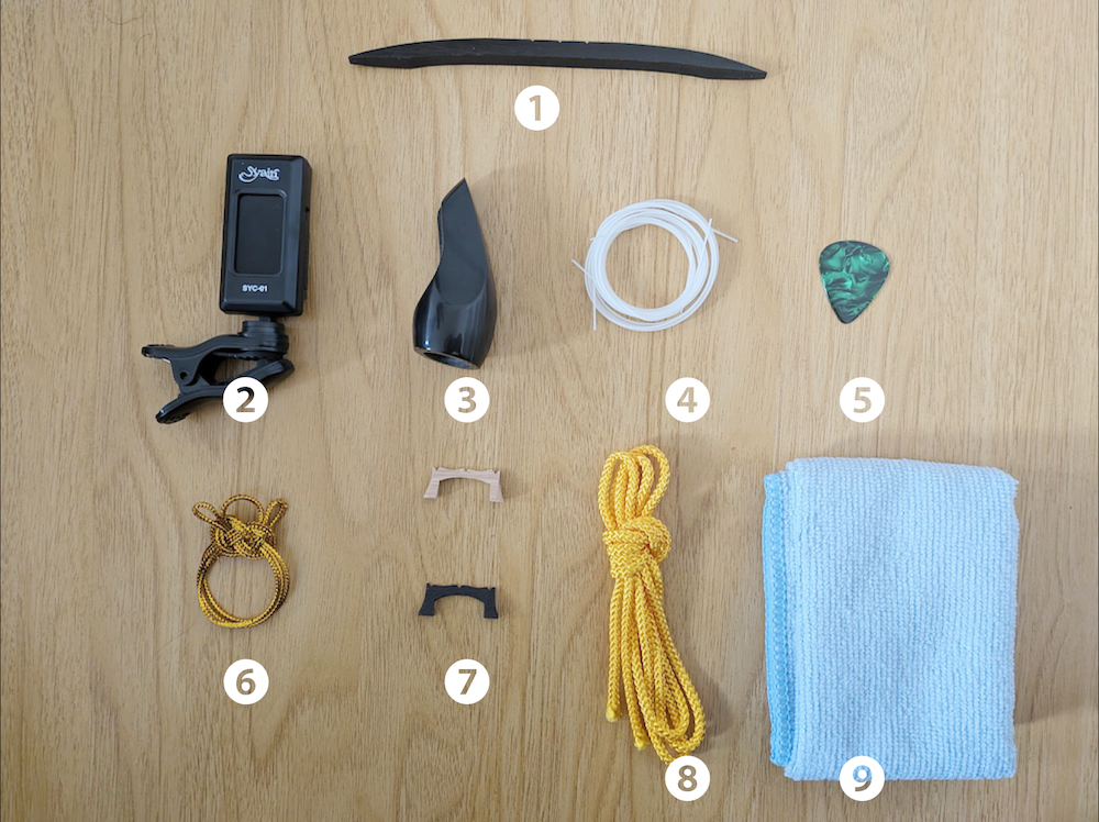 三線セットに付属している小物類一覧