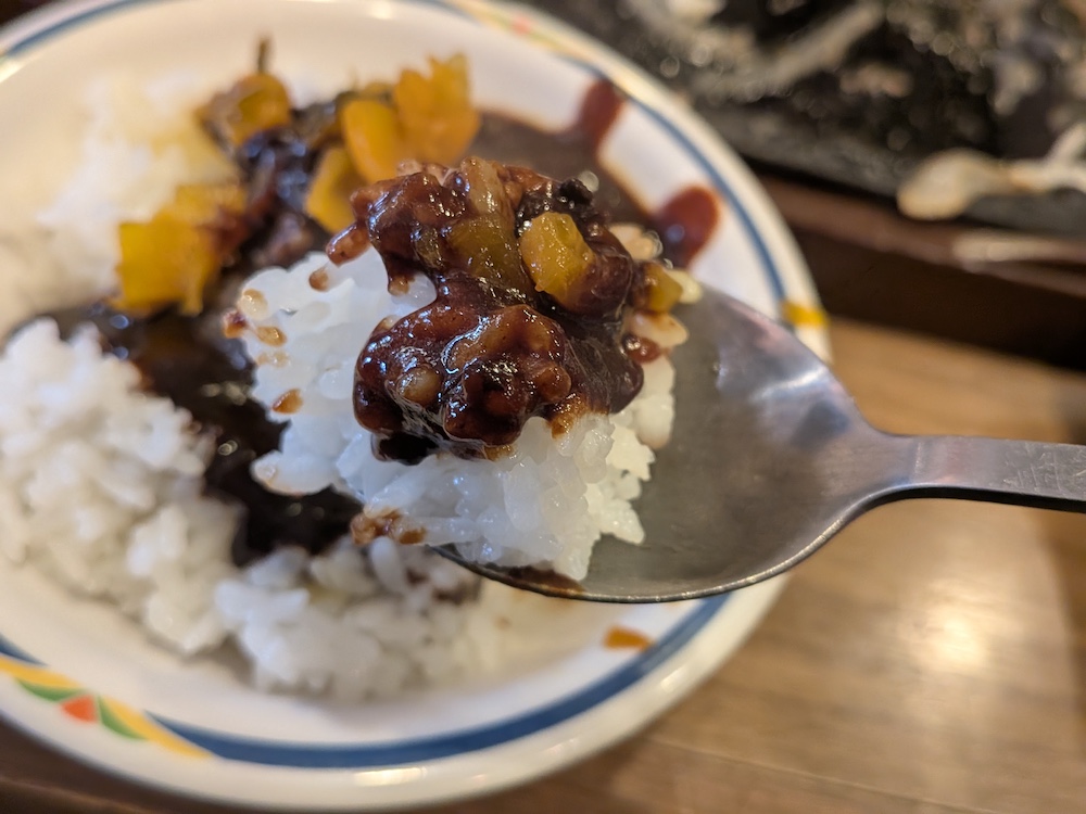 ステーキがストの日替わりカレー