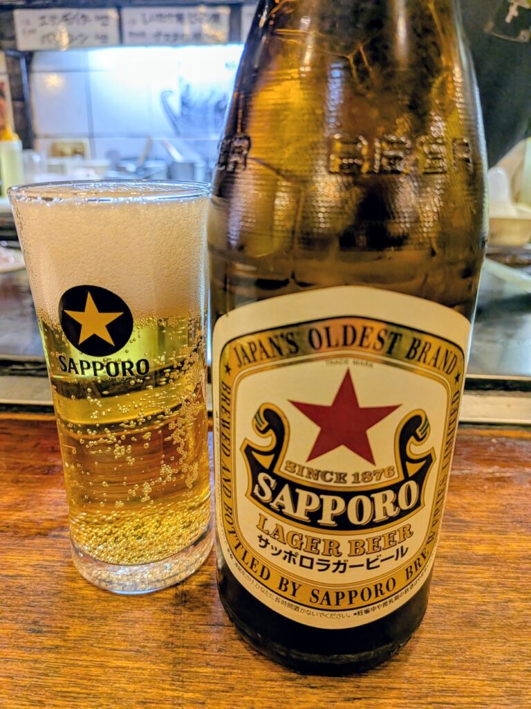 下北沢 お好み屋「だいこんまん」瓶ビール